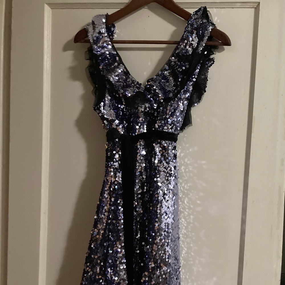 Free People size 4 purple sequin lined dress for  prom wedding